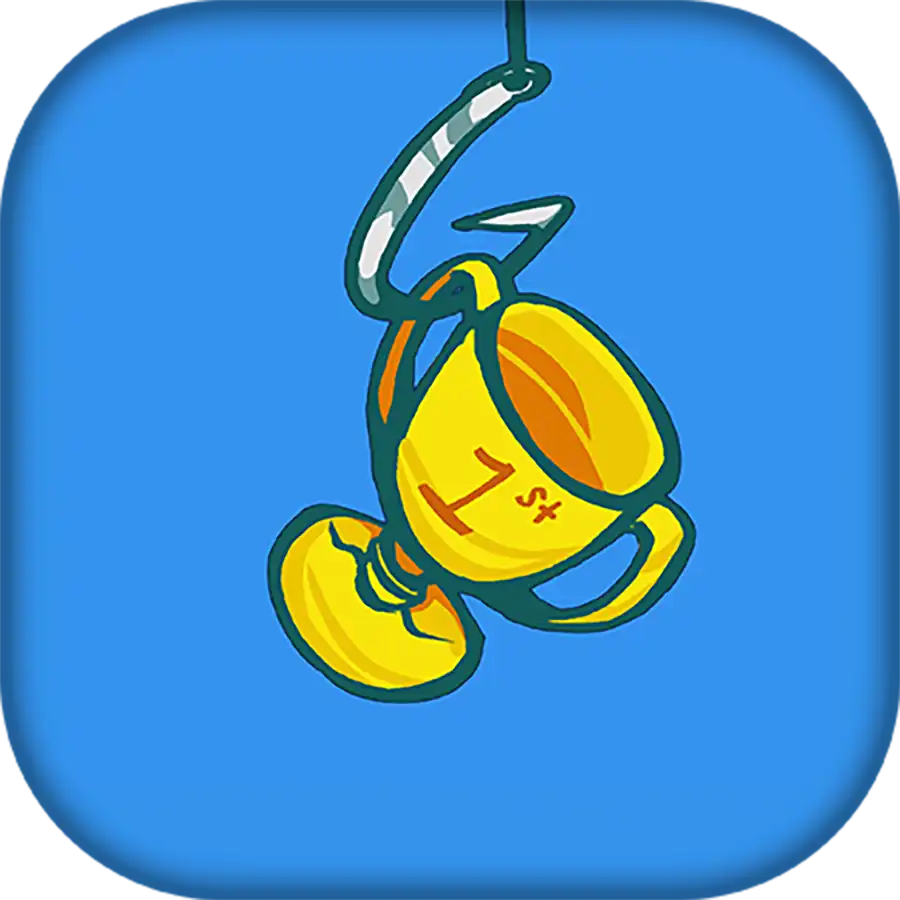 Yellow trophy with '1st' on a blue background