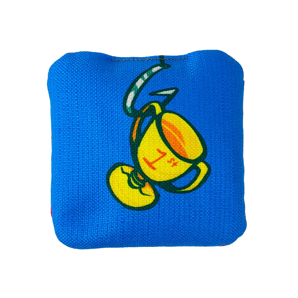 Back of bag design with a trophy
