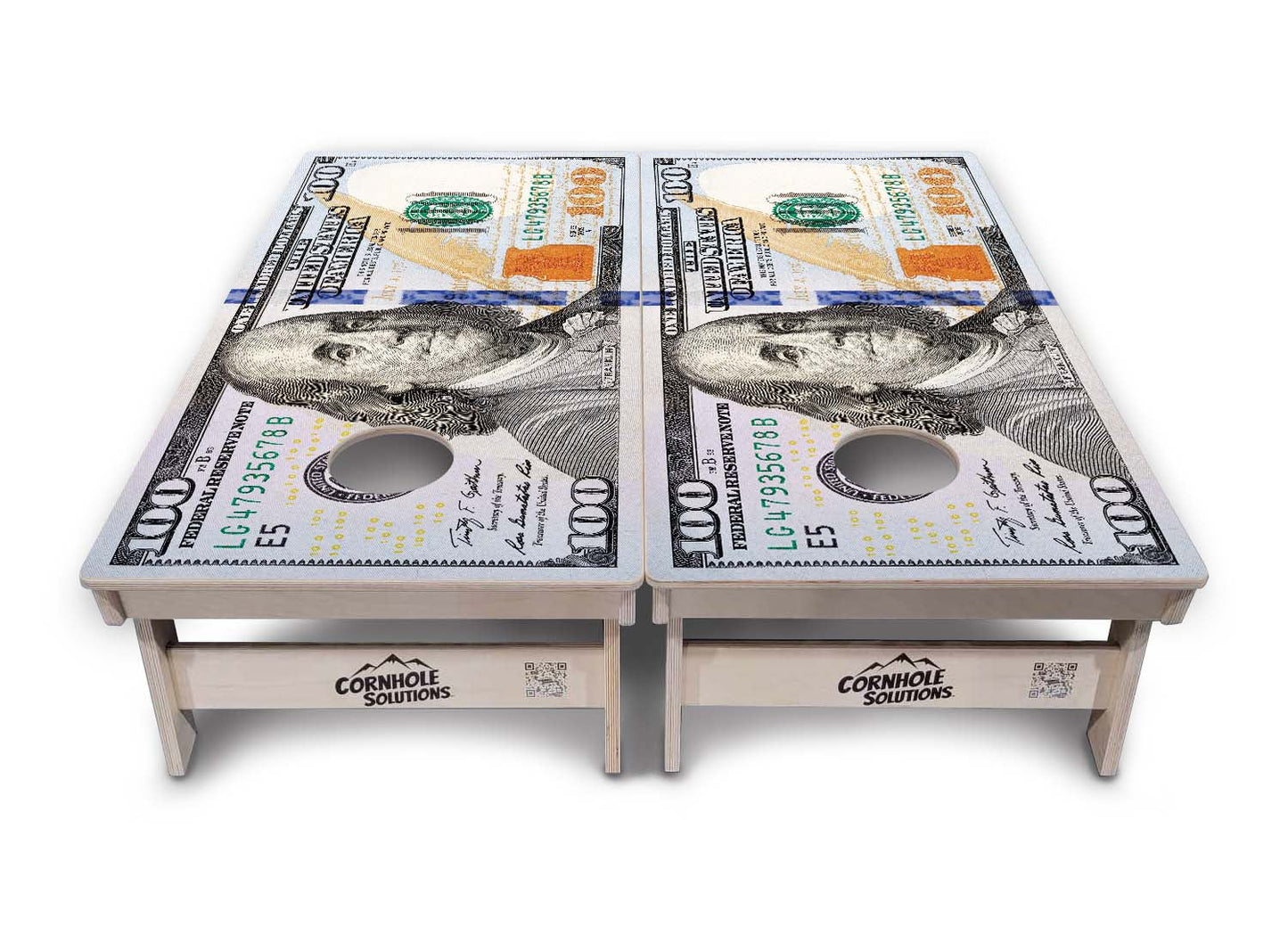 $100 Bill Cornhole Boards - Professional Tournament Series - Free Shipping!