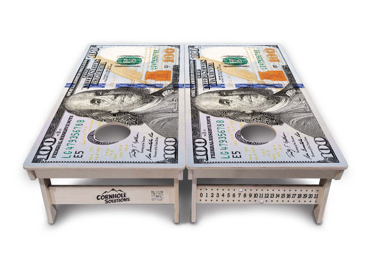 $100 Bill Cornhole Boards - Professional Tournament Series - Free Shipping!