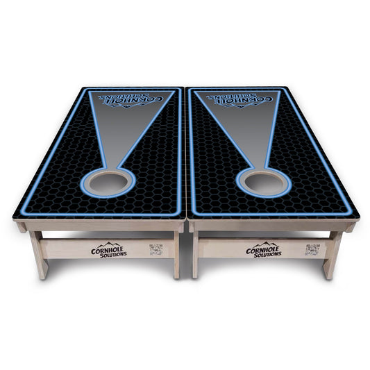 Neon Keyhole Cornhole Boards - Professional Tournament Series