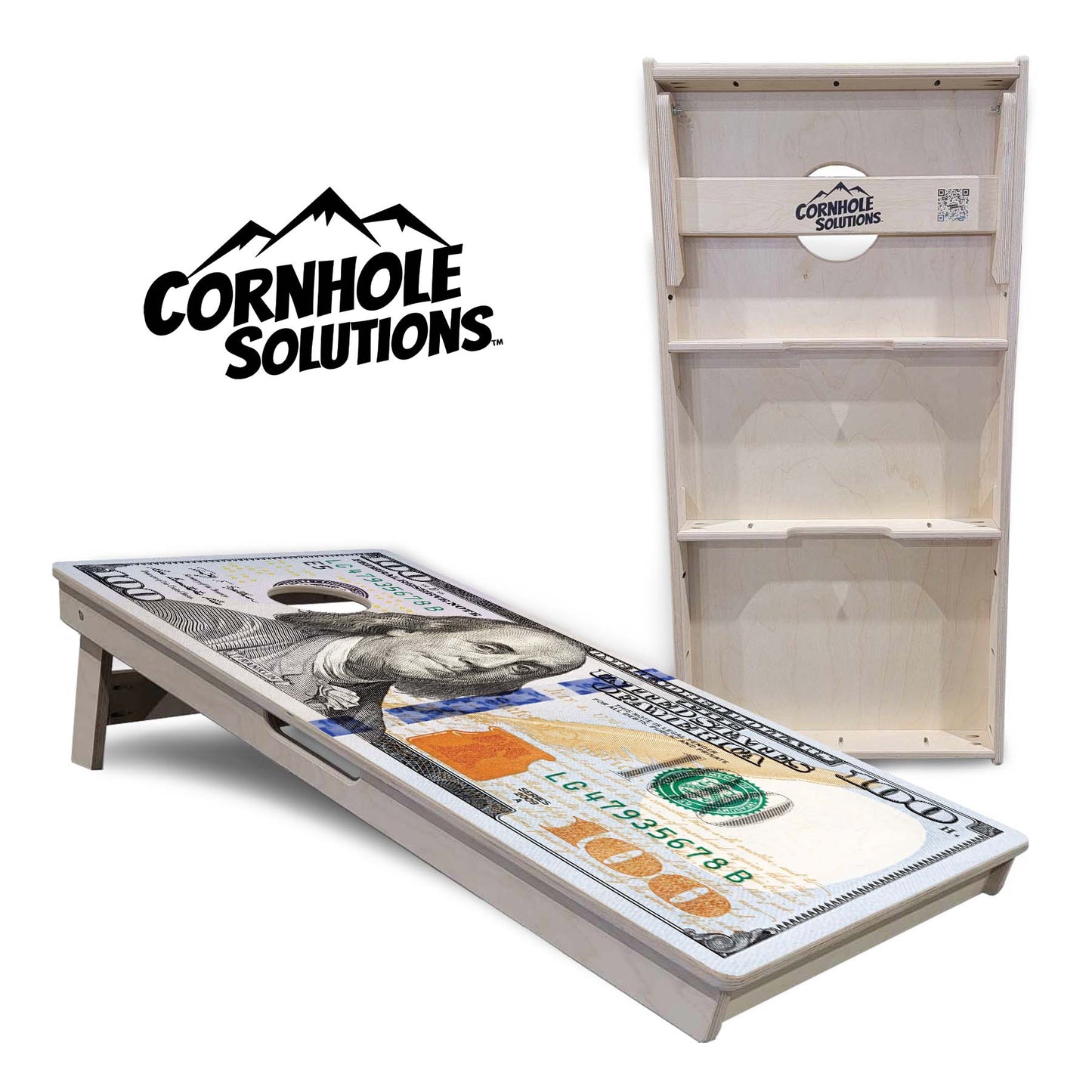 $100 Bill Cornhole Boards - Professional Tournament Series - Free Shipping!