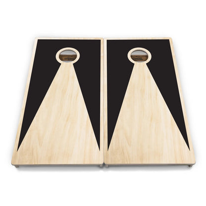 Black/Natural Keyhole Cornhole Boards - Professional Tournament Series