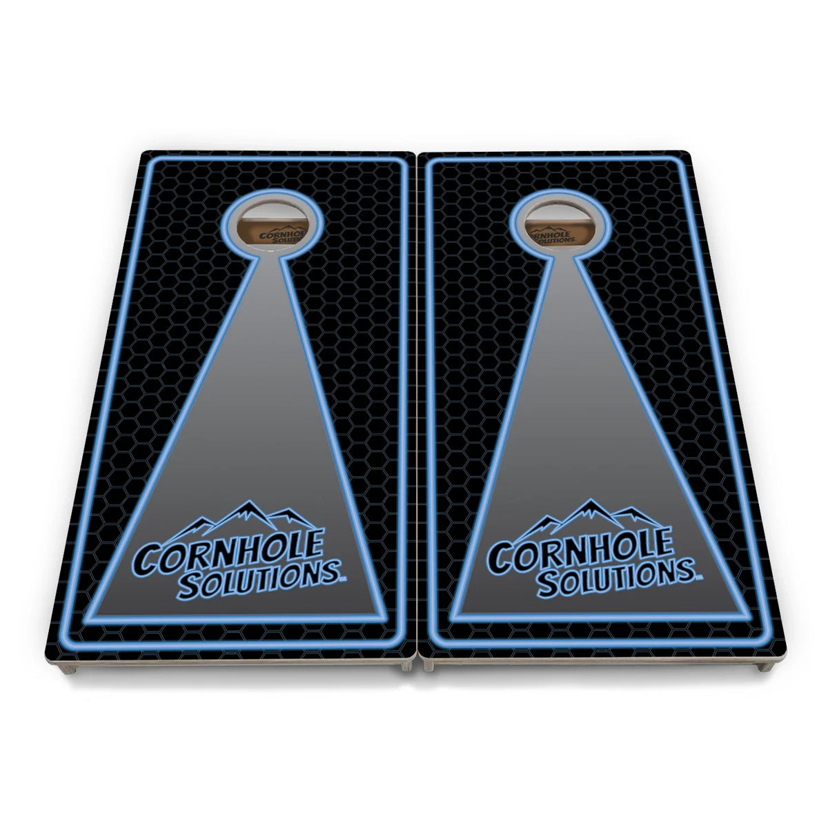 Neon Keyhole Cornhole Boards - Professional Tournament Series