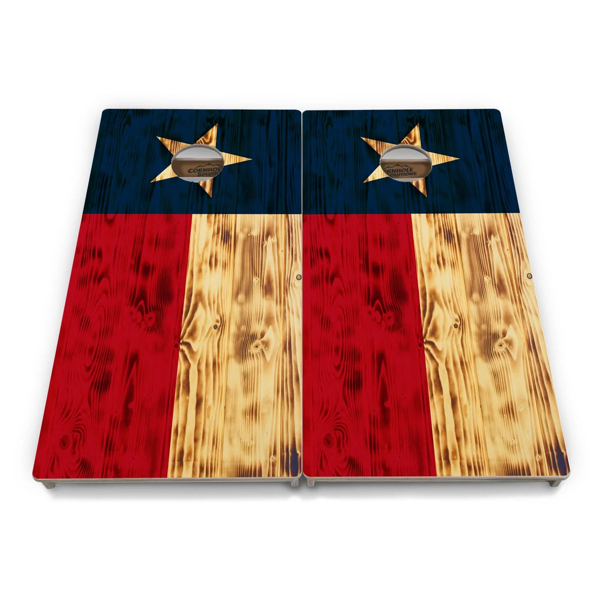 Burnt Texas Flag Cornhole  Boards - Professional Tournament Series