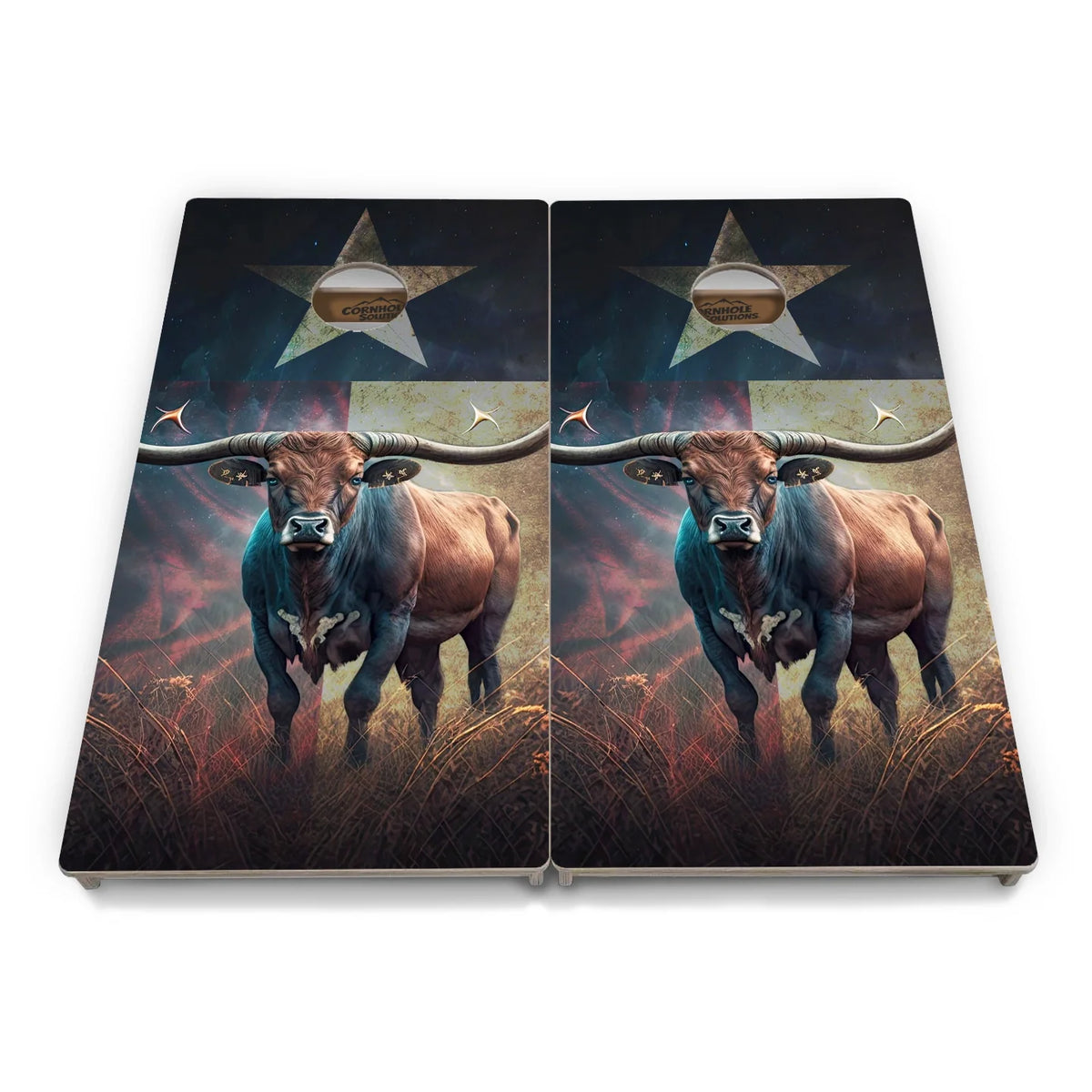 Burnt Texas Flag Cornhole  Boards - Professional Tournament Series