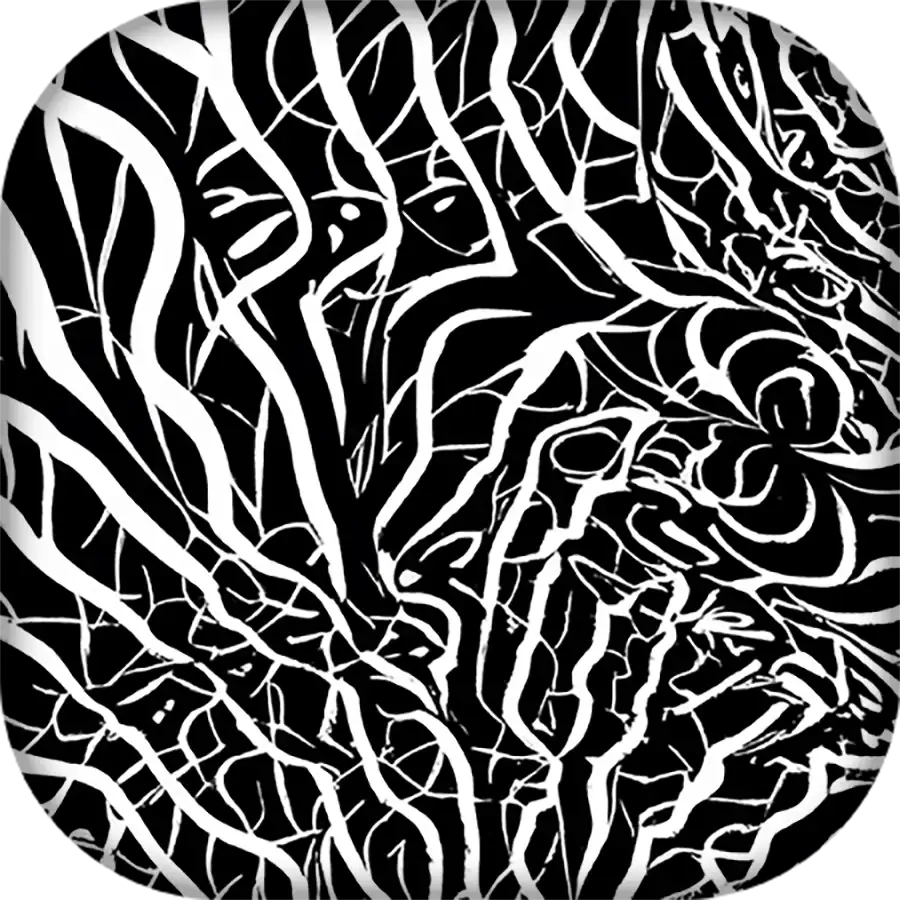 Abstract pattern of white lines on a black background