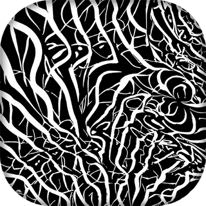 Abstract pattern of white lines on a black background