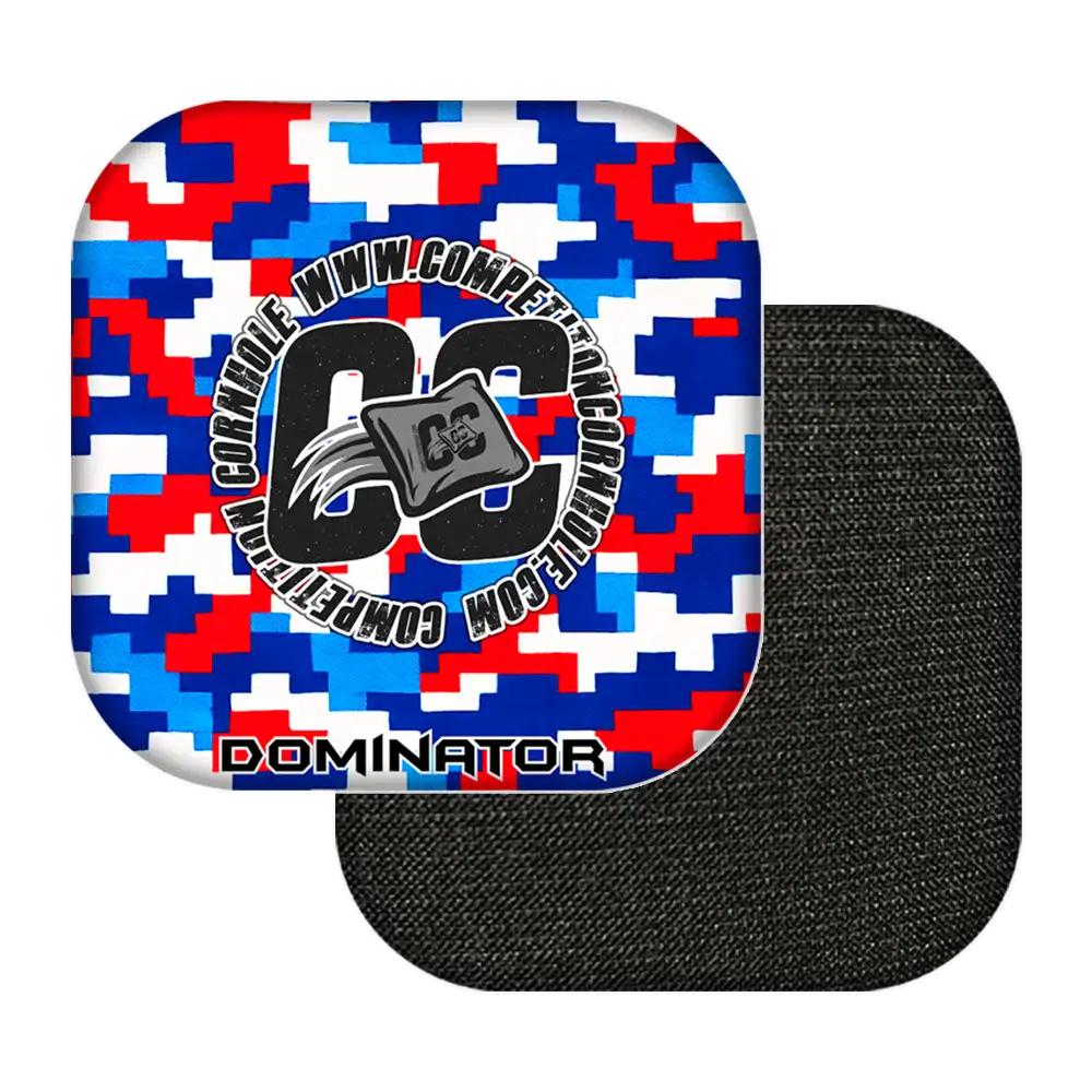 Black patch with a colorful pixelated design and text on a white background
