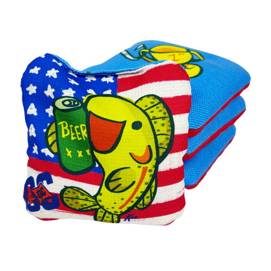 Blitz Series – Red White & Brew | Competition Cornhole Bags