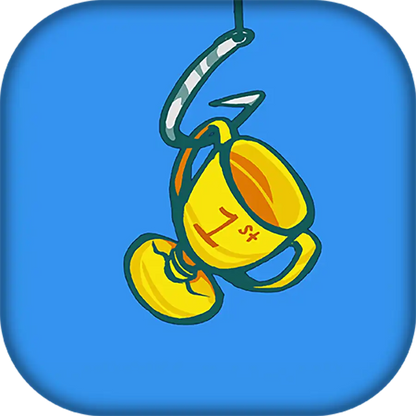 Yellow trophy with '1st' on a blue background