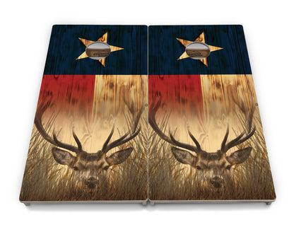 Texas Flag Deer & Fish Cornhole Boards - Professional Tournament Series