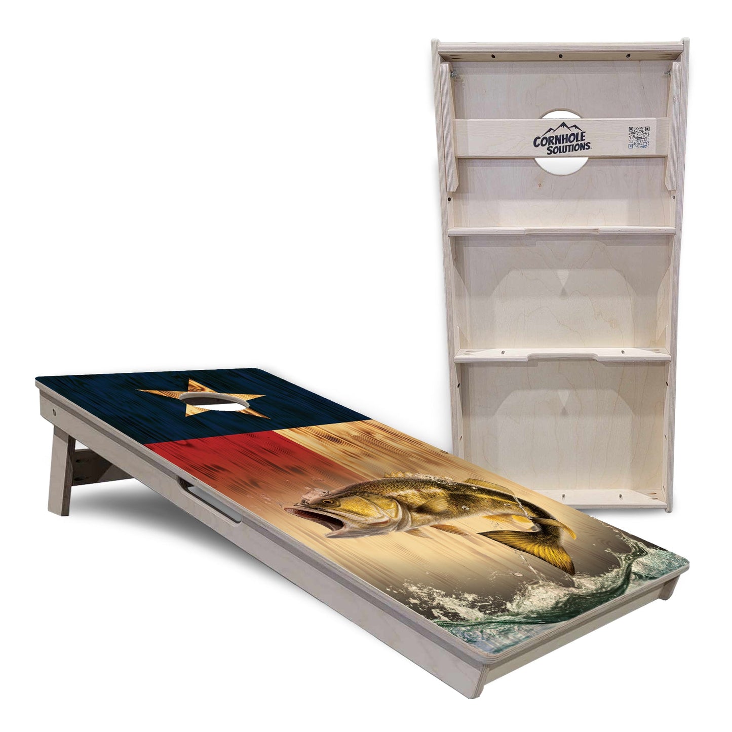 Texas Flag Deer & Fish Cornhole Boards - Professional Tournament Series