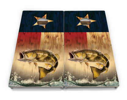 Texas Flag Deer & Fish Cornhole Boards - Professional Tournament Series