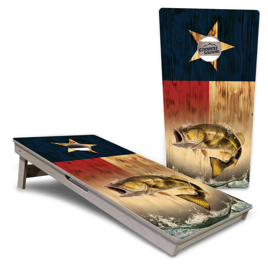Texas Flag Deer & Fish Cornhole Boards - Professional Tournament Series