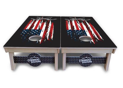 Guns and Flag Cornhole Boards - Professional Tournament Series