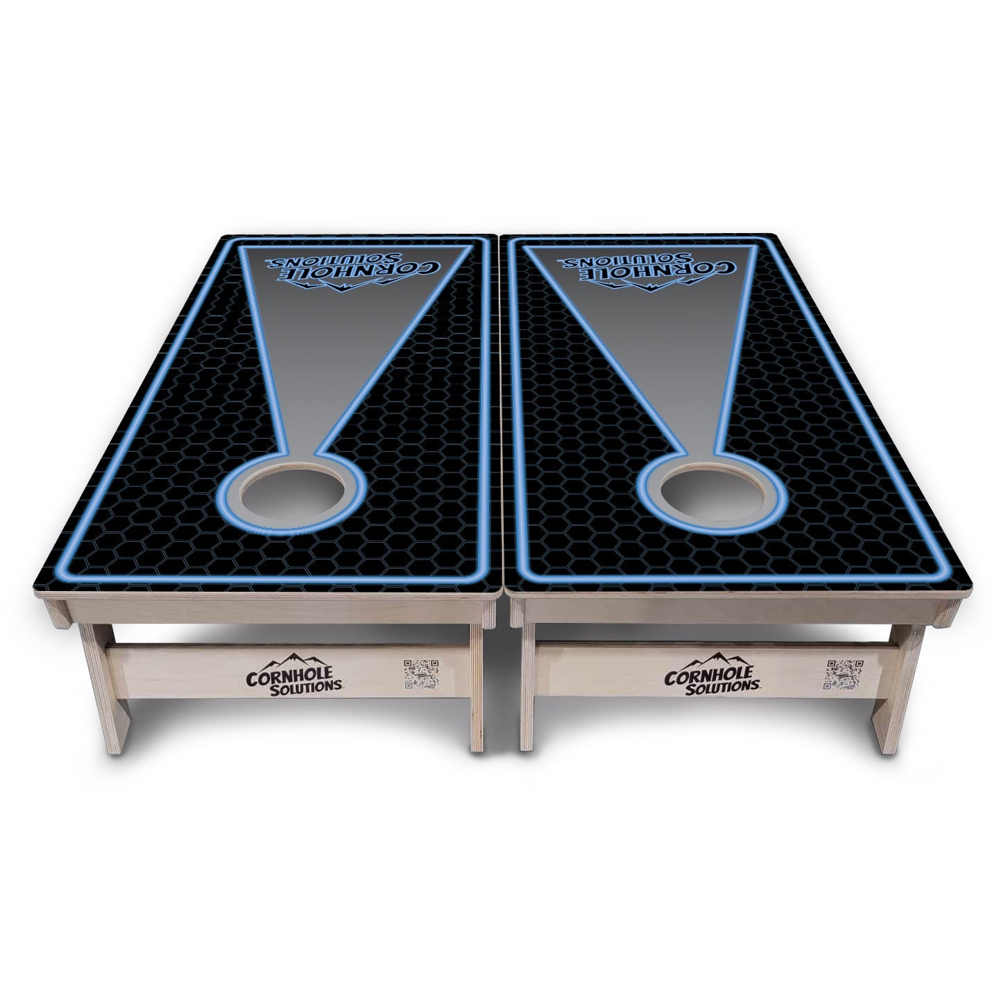 Neon Keyhole Cornhole Boards - Professional Tournament Series