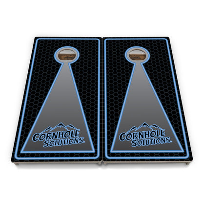 Neon Keyhole Cornhole Boards - Professional Tournament Series