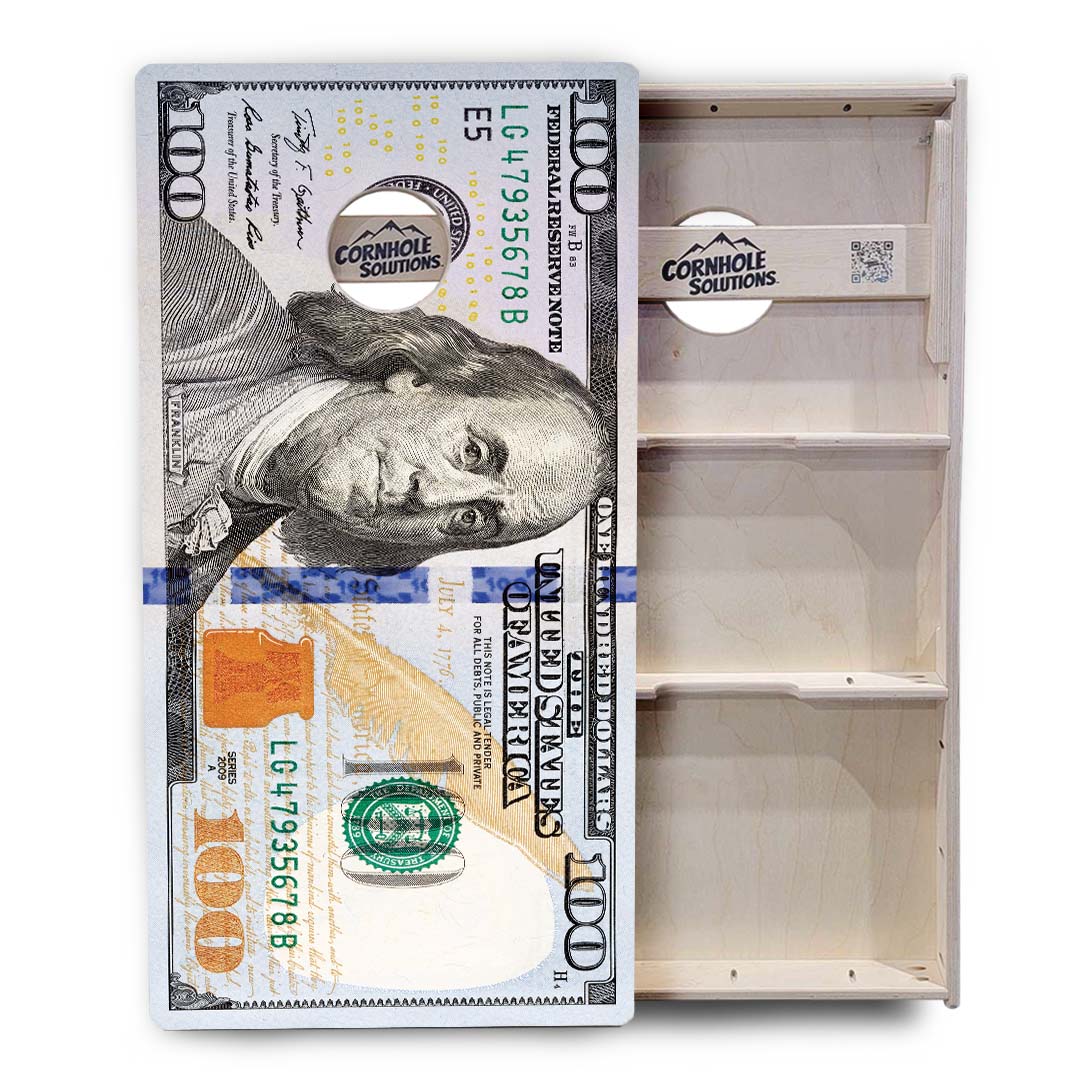 $100 Bill Cornhole Boards - Professional Tournament Series - Free Shipping!
