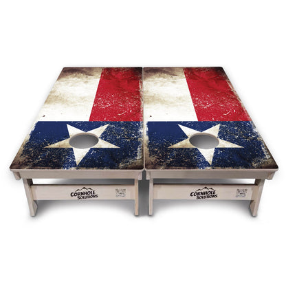 Texas Distressed Flag Cornhole Boards - Professional Tournament Series