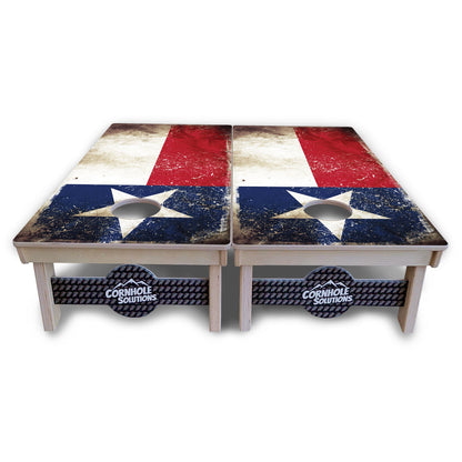 Texas Distressed Flag Cornhole Boards - Professional Tournament Series
