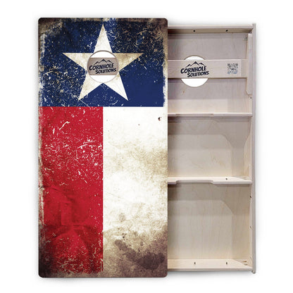 Texas Distressed Flag Cornhole Boards - Professional Tournament Series