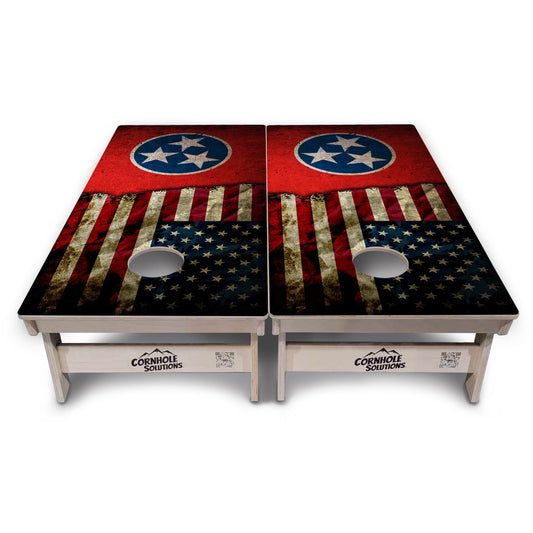 Tennessee USA Flag Cornhole Boards - Professional Tournament Series