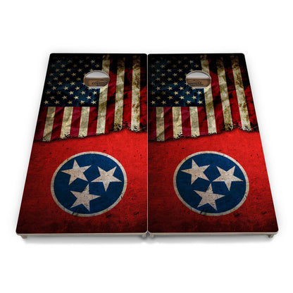 Tennessee USA Flag Cornhole Boards - Professional Tournament Series