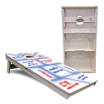 Drinking Game White Background Cornhole Boards - Professional Tournament Series